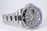 ROLEX 2017 GMT CERAMIC MASTER II "BATMAN" OYSTER BRACELET UNWORN WITH STICKERS 116710 BOX & PAPERS $14,975