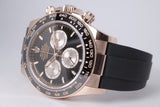 ROLEX NEW 2024 EVEROSE GOLD DAYTONA OYSTER FLEX BLACK DIAL 126515LN BOX & PAPERS