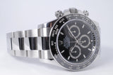 ROLEX 2024 DAYTONA STAINLESS STEEL & CERAMIC BEZEL BLACK DIAL 126500 BOX & PAPERS