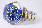 ROLEX 2019 TWO TONE SUBMARINER BLUE 116613 BOX & PAPERS $14,500