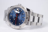 ROLEX TURN-O-GRAPH BLUE DIAL STAINLESS STEEL 116264 BOX & PAPERS $7,800