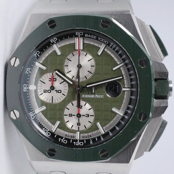 AUDEMARS PIGUET 44MM ROYAL OAK OFFSHORE CHRONOGRAPH CERAMIC 26400SO BOX & PAPERS $32,500