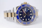ROLEX 2019 TWO TONE SUBMARINER BLUE 116613 BOX & PAPERS $14,500