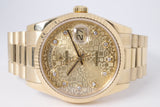 ROLEX YELLOW GOLD DAY-DATE 36mm PRESIDENT CHAMPAGNE JUBILEE DIAMOND DIAL 118238 BOX & PAPERS