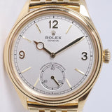 ROLEX 2025 YELLOW GOLD 1908 ON BRACELET MINT 52508 BOX & PAPERS $37,500
