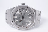 AUDEMARS PIGUET 2023 37mm ROYAL OAK GREY DIAL 15550ST BOX & PAPERS