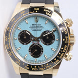 ROLEX 2026 NEW YELLOW GOLD DAYTONA OYSTER FLEX TIFFANY TURQUOISE DIAL 126518LN BOX & PAPERS