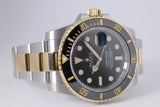 ROLEX 2015 SUBMARINER TWO TONE YELLOW GOLD & STAINLESS STEEL CERAMIC BEZEL 116613 BOX & PAPERS $12,900