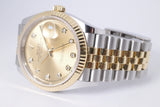 ROLEX NEW 2024 TWO TONE DATEJUST 36 CHAMPAGNE DIAMOND DIAL 126233 BOX & PAPERS