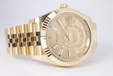 ROLEX NEW 2024 YELLOW GOLD SKY-DWELLER CHAMPAGNE DIAL JUBILEE BRACELET 336938 BOX & PAPERS