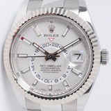 ROLEX 2017 SKY-DWELLER STAINLESS STEEL 326934 WHITE DIAL BOX & PAPERS