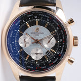 BREITLING ROSE GOLD TRANSOCEAN CHRONOGRAPH UNITIME RB0510 BOX & PAPERS