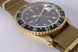 ROLEX VINTAGE YELLOW GOLD GMT MASTER NIPPLE DIAL 16758 WATCH ONLY