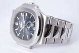 PATEK PHILIPPE NEW 2021 NAUTILUS BLUE DIAL ANNUAL CALENDAR MOON PHASE 5726/1A BOX & PAPERS $129,500