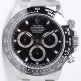 ROLEX NEW / NOS 2016 DAYTONA STAINLESS CERAMIC BEZEL BLACK DIAL FULL STICKERS 116500 BOX & PAPERS