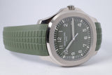 PATEK PHILIPPE NEW 2022 WHITE GOLD AQUANAUT KHAKI GREEN DIAL 5168G BOX & PAPERS