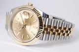 ROLEX NEW 2023 DATEJUST 41 TWO TONE CHAMPAGNE DIAL 126333 BOX & PAPERS