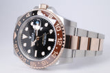 ROLEX 2025 NEW TWO TONE GMT MASTER II ROSE GOLD & STEEL ROOT BEER 126711 BOX & PAPERS