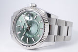 ROLEX NEW 2025 SKY-DWELLER MITN GREEN STAINLESS STEEL OYSTER BRACELET 336934 BOX & PAPERS
