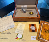 ROGER DUBUIS ROSE GOLD HOMMAGE H37 WHITE ENAMEL DIAL UNPOLISHED BOX & PAPERS $24,975