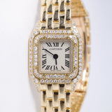 CARTIER 90s YELLOW GOLD PANTHERE MINI, ORIGINAL RECEIPTS, BOX & FRESH SERVICE PAPERS
