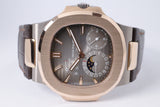 PATEK PHILIPPE 2011 NOS NEW UNWORN WHITE & ROSE GOLD NAUTILUS POWER RESERVE MOONPHASE  5712GR BOX & PAPERS $79,975