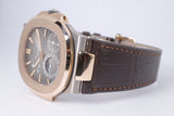 PATEK PHILIPPE 2011 NOS NEW UNWORN WHITE & ROSE GOLD NAUTILUS POWER RESERVE MOONPHASE  5712GR BOX & PAPERS $79,975
