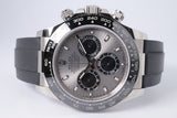 ROLEX 2017 WHITE GOLD DAYTONA OYSTER FLEX RUBBER STRAP 116519 BOX & PAPERS