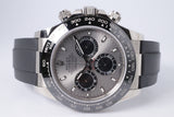 ROLEX 2017 WHITE GOLD DAYTONA OYSTER FLEX RUBBER STRAP 116519 BOX & PAPERS