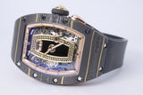 RICHARD MILLE 2023 RM037 BLACK NTPT & ROSE GOLD & CARBON, ONYX DIAMOND DIAL BOX & PAPERS