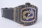 RICHARD MILLE 2023 RM037 BLACK NTPT & ROSE GOLD & CARBON, ONYX DIAMOND DIAL BOX & PAPERS