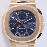 PATEK PHILIPPE NAUTILUS TRAVEL TIME CHRONOGRAPH ROSE GOLD 5990/1R BOX & PAPERS