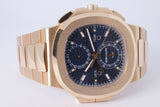 PATEK PHILIPPE NAUTILUS TRAVEL TIME CHRONOGRAPH ROSE GOLD 5990/1R BOX & PAPERS