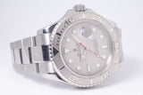 ROLEX 2009 YACHTMASTER STAINLESS STEEL & PLATINUM 16622 WITH PAPERS