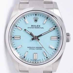 ROLEX NEW 2022 OYSTER PERPETUAL 36 TURQUOISE TIFFANY BLUE 126000 BOX & PAPERS $15,975