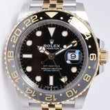 ROLEX NEW GMT MASTER II TWO TONE YELLOW GOLD & STAINLESS JUBILEE BRACELET 126713 BOX PAPERS