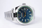 ROLEX OYSTER PERPETUAL MILGAUSS BLUE DIAL 116400GV BOX & PAPERS