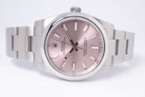 ROLEX 2023 34mm OYSTER PERPETUAL PINK DIAL 124200 BOX & PAPERS