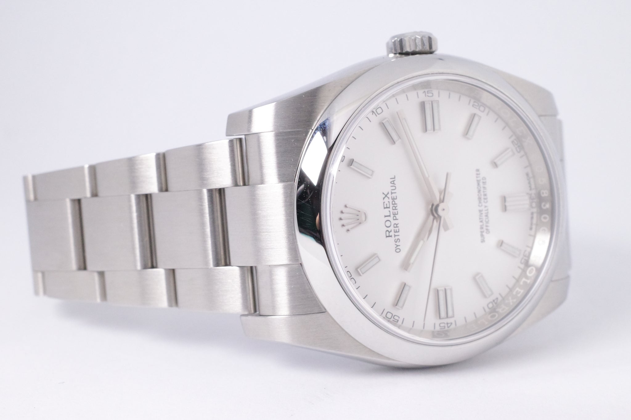 ROLEX OYSTER PERPETUAL 36 WHITE DIAL MINT 116000 BOX PAPERS Honolulu Time