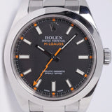 ROLEX OYSTER PERPETUAL MILGAUSS BLACK 116400 BOX & PAPERS