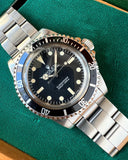 ROLEX 1983 VINTAGE NO DATE SUBMARINER 5513 BOX, PAPERS, CASE BACK STICKER, HANG TAG BOX STICKERS