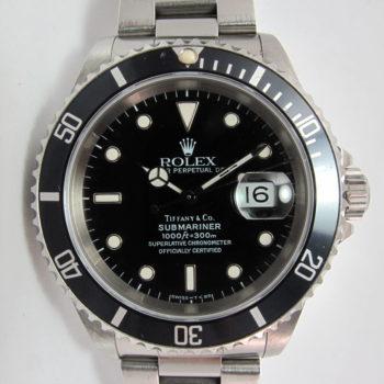 ROLEX 1991 TIFFANY & CO. SUBMARINER UNPOLISHED COMPLETELY ORIGINAL 16610