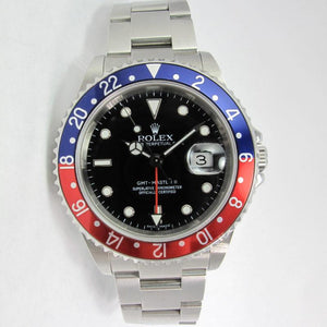 ROLEX GMT PESPI 16710 Z SERIAL 3186 "STICK" ERROR DIAL UNPOLISHED BOX & PAPERS