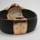 PATEK PHILIPPE ROSE GOLD AQUANAUT WITH BROWN RUBBER STRAP 5167R-001