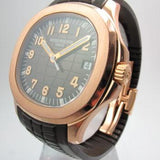 PATEK PHILIPPE ROSE GOLD AQUANAUT WITH BROWN RUBBER STRAP 5167R-001