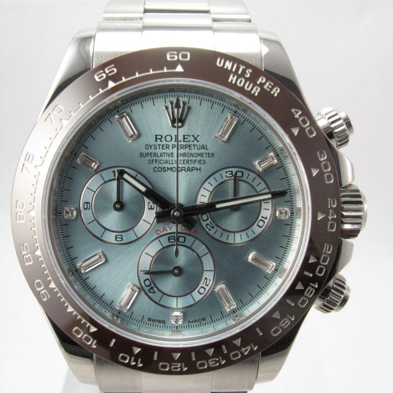 Rolex Cosmograph Daytona 116506 Ice-Blue Dial Platinum Mens Watch Box Papers