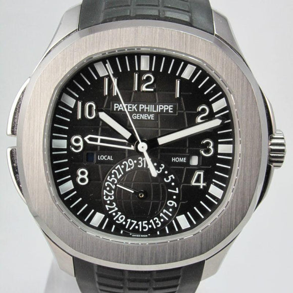 PATEK PHILIPPE STAINLESS STEEL AQUANAUT TRAVEL TIME 5164A UNPOLISHED BOX & PAPERS