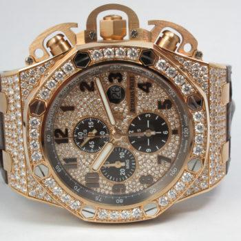 AUDEMARS PIGUET ROYAL OAK OFFSHORE T3 ROSE GOLD PAVE DIAMONDS