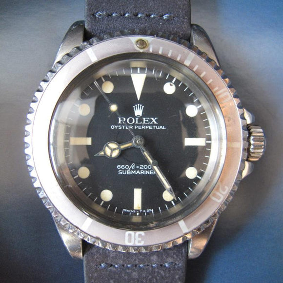 ROLEX 1965 SUBMARINER SERVICED REPLACED PRE COMEX DIAL AND GHOST FADED LONG 5 INSERT 5513