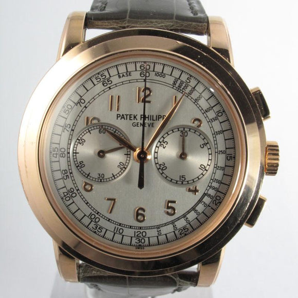 PATEK PHILIPPE ROSE GOLD CHRONOGRAPH COMPLICATIONS 5070R BOX & PAPERS